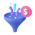 Icono de un Funnel de ventas